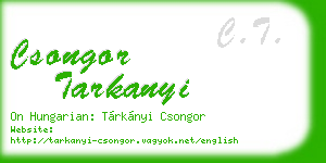 csongor tarkanyi business card